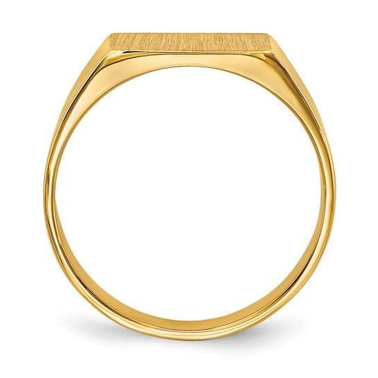 14kt Yellow Gold 10.5x5.5mm Closed Back Signet Ring