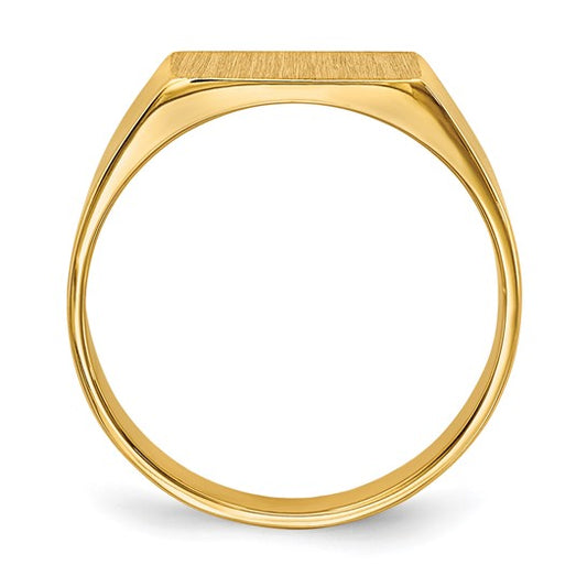 14kt Yellow Gold 10.5x5.5mm Closed Back Signet Ring