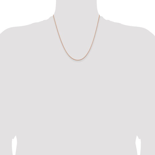 14kt Rose Gold 20 inch 1.8mm Diamond-cut Cable with Lobster Clasp Chain