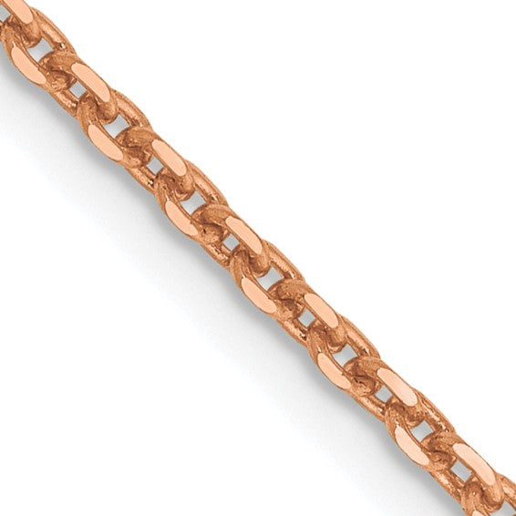 14kt Rose Gold 20 inch 1.8mm Diamond-cut Cable with Lobster Clasp Chain