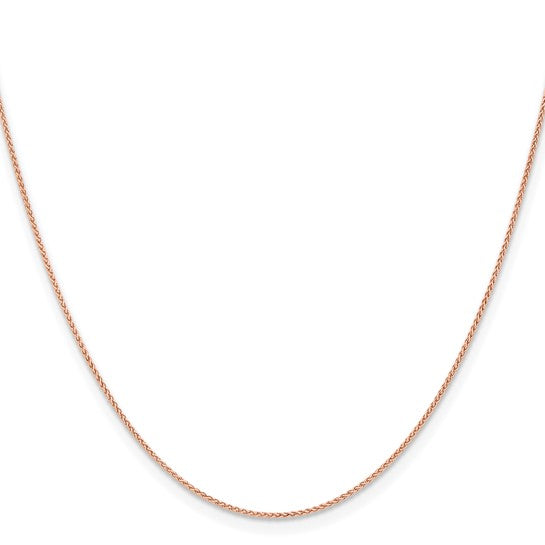 14kt Rose Gold 16 inch 1mm Solid Polished Spiga with Lobster Clasp Chain
