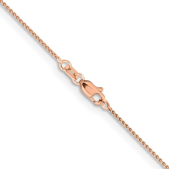 14kt Rose Gold 16 inch 1mm Solid Polished Spiga with Lobster Clasp Chain