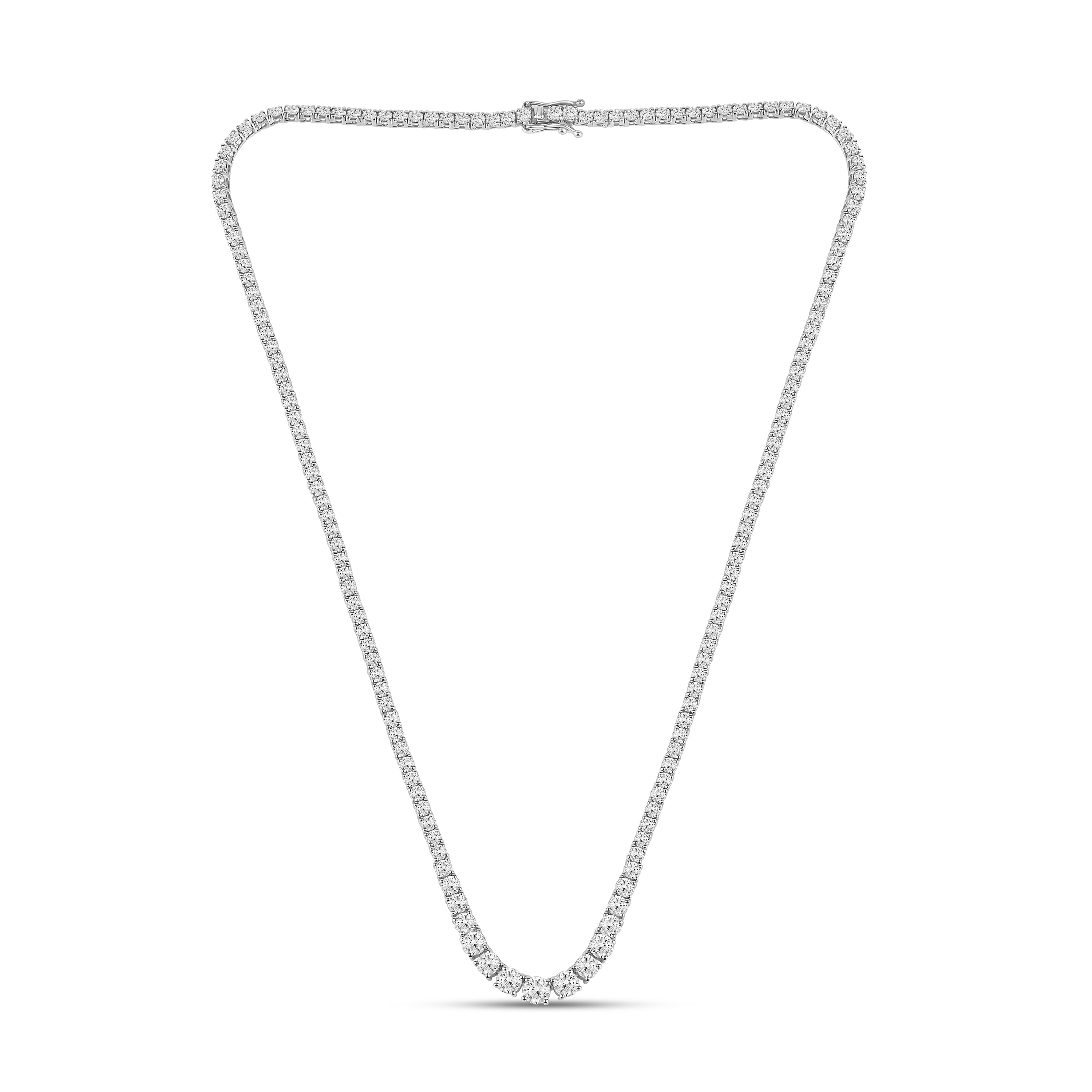 14kt White Gold 10 CTW Diamond Necklace