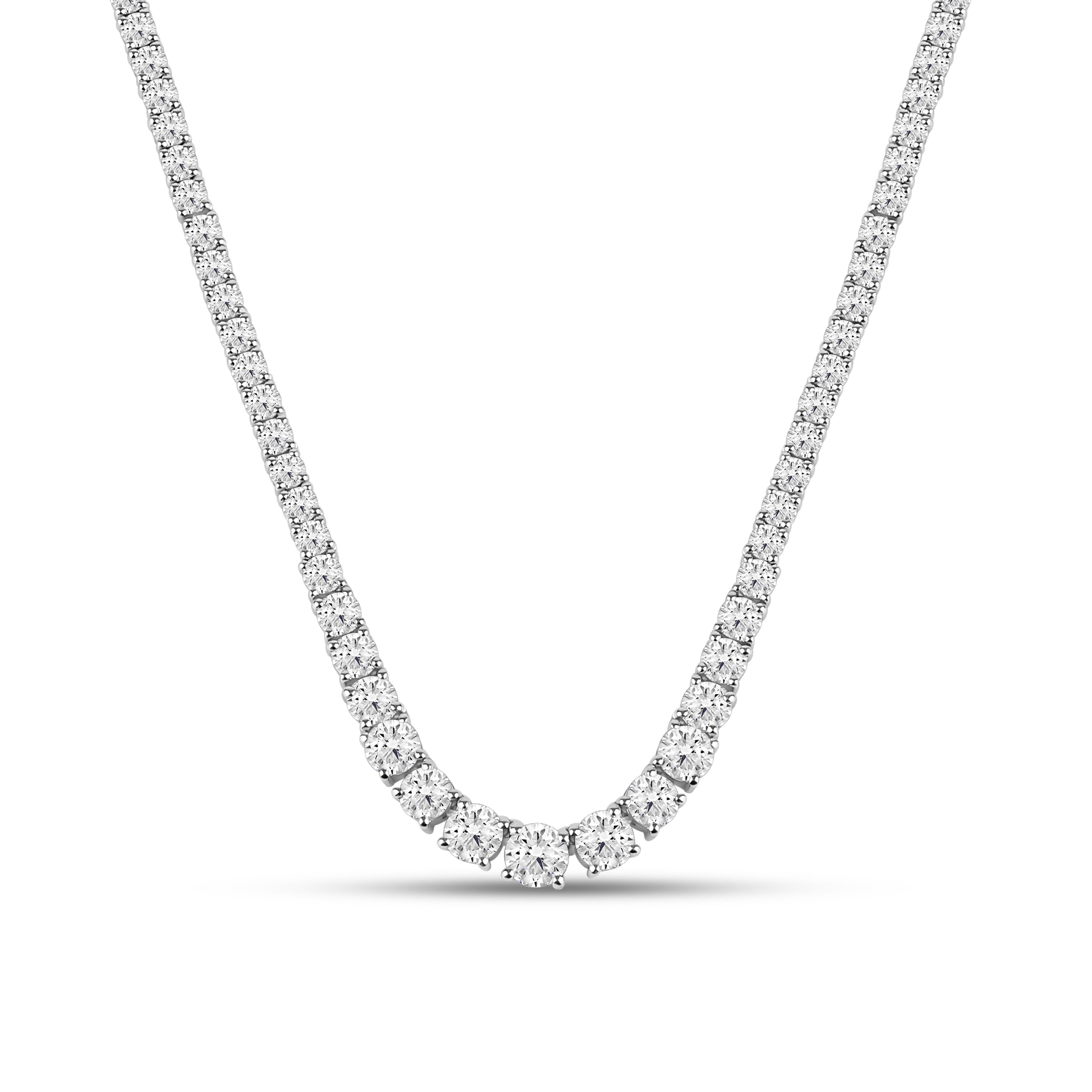 14kt White Gold 10 CTW Diamond Necklace