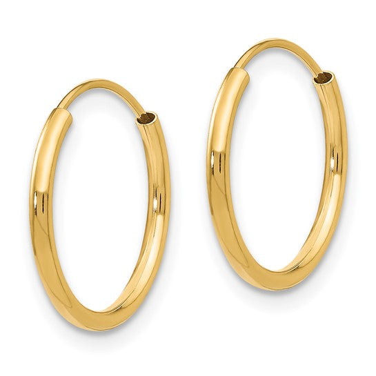 14kt Yellow Gold Madi K Endless Hoop Earrings
