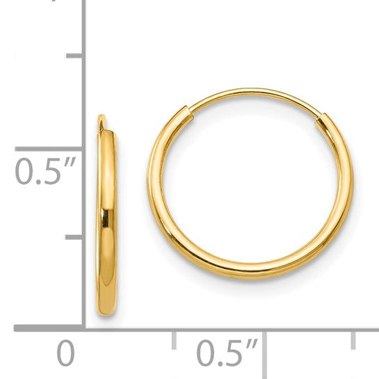 14kt Yellow Gold Madi K Endless Hoop Earrings
