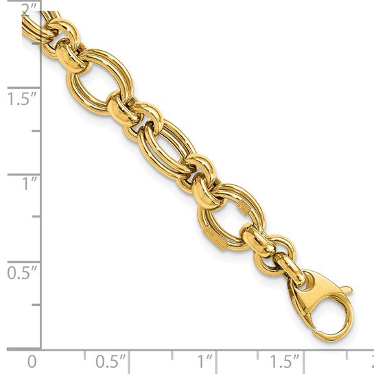 14kt Yellow Gold Polished Fancy Link Bracelet