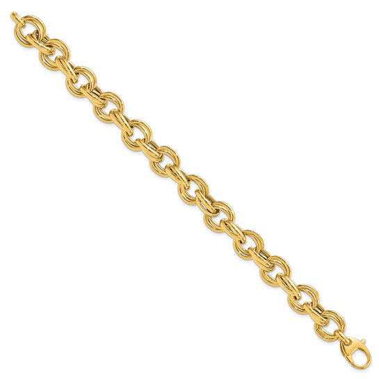 14KT Yellow Gold Polished Fancy Link Bracelet