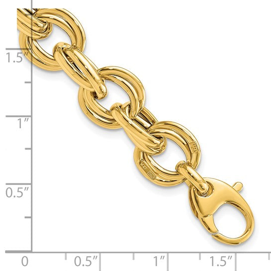 14KT Yellow Gold Polished Fancy Link Bracelet