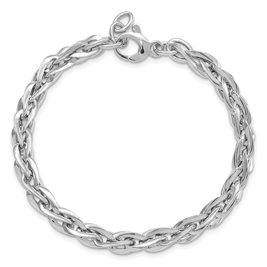 14kt White Gold Polished Bracelet