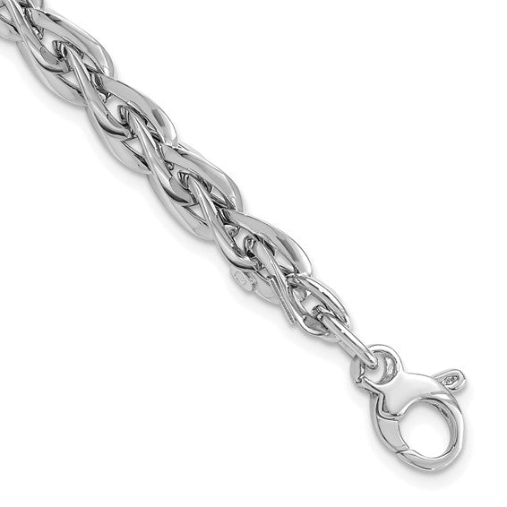 14kt White Gold Polished Bracelet