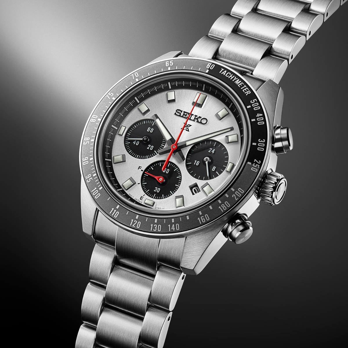 Seiko Prospex Speedtimer SSC911 Solar Chronograph Silver Dial Men's Watch