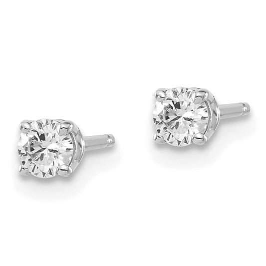 14kt White Gold .25ct I1 J-K Diamond Stud Push-on Post Earrings