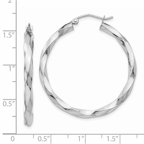 14kt White Gold 3mm Twist