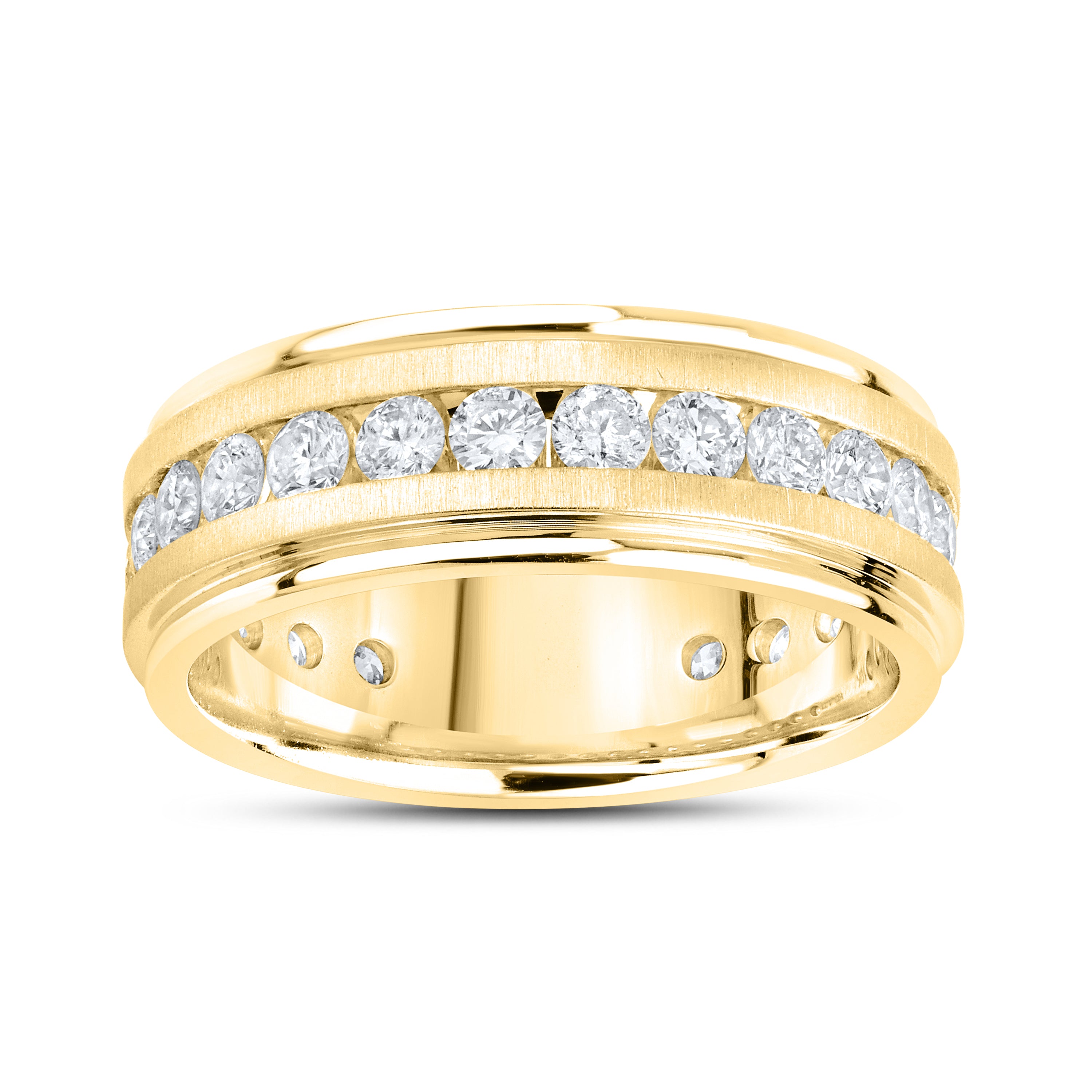 10KT YELLOW GOLD 1.62 CTW MEN’S DIAMOND BAND