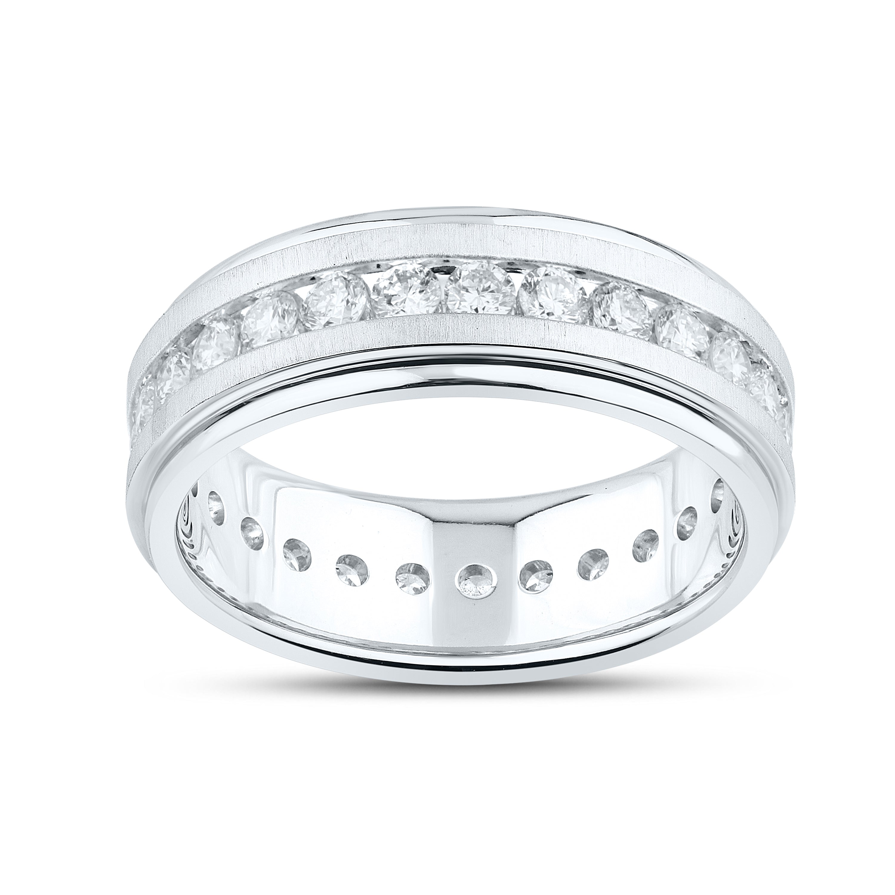 10kt White Gold 1.80 CTW Men’s Eternity Diamond Band