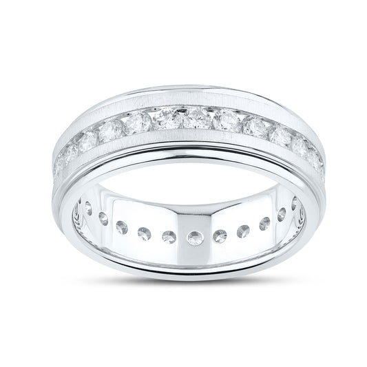 10kt White Gold 1.80 CTW Men’s Eternity Diamond Band