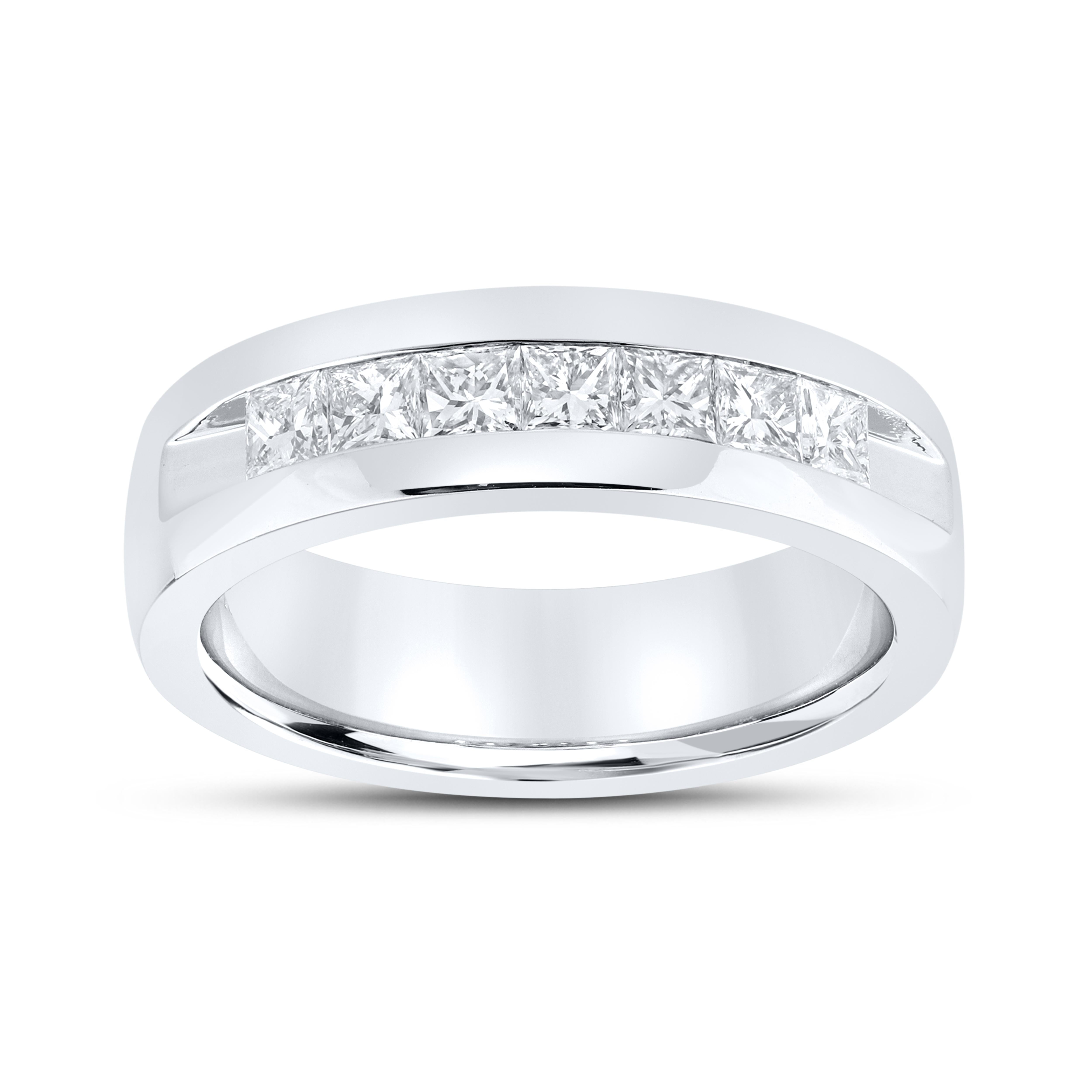 10k White Gold 1.05 CTW Natural Diamond Men’s Band