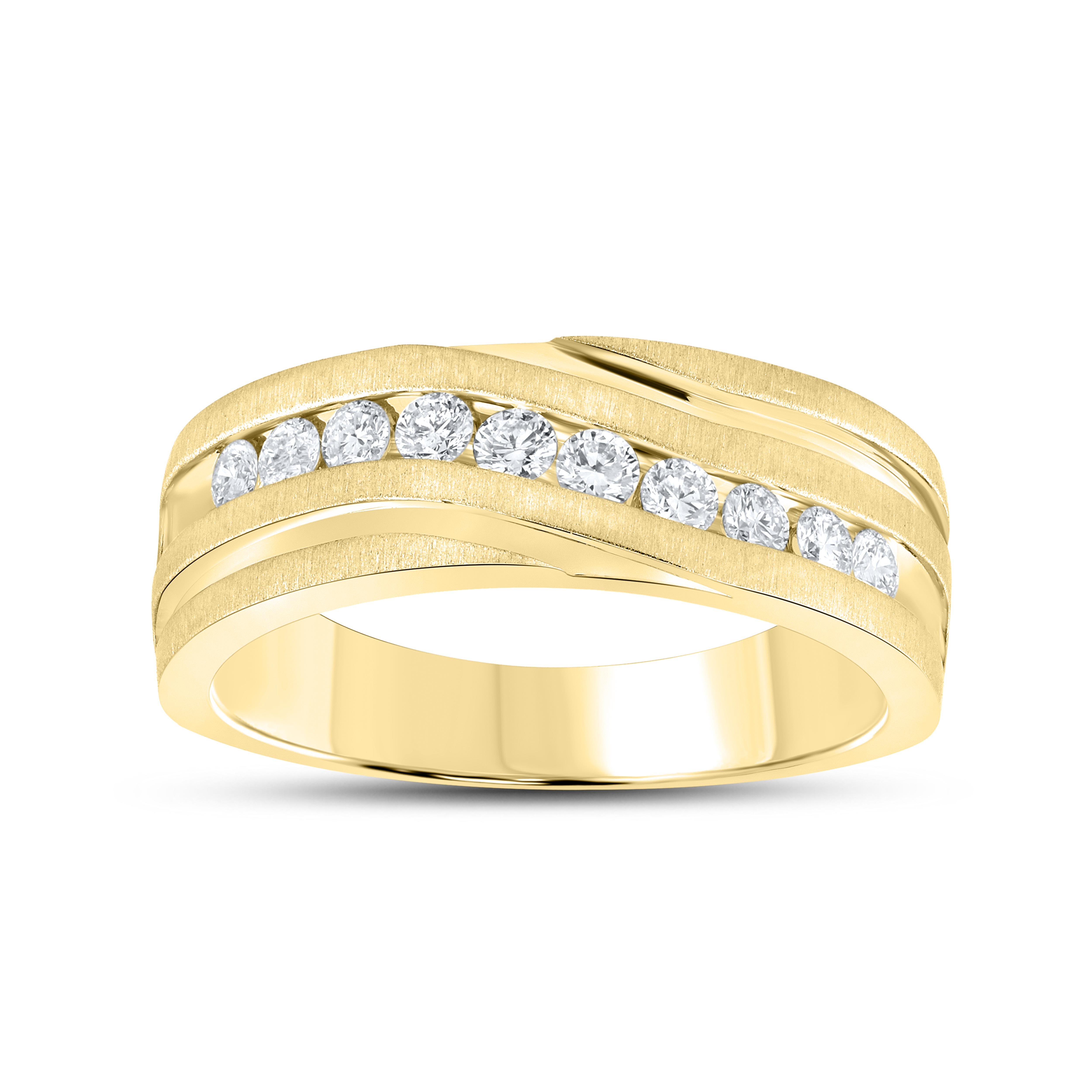 10k Yellow Gold 0.51CTW Men’s Diamond band