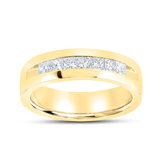 14KT YELLOW GOLD 0.51 CTW DIAMOND MEN’S BAND