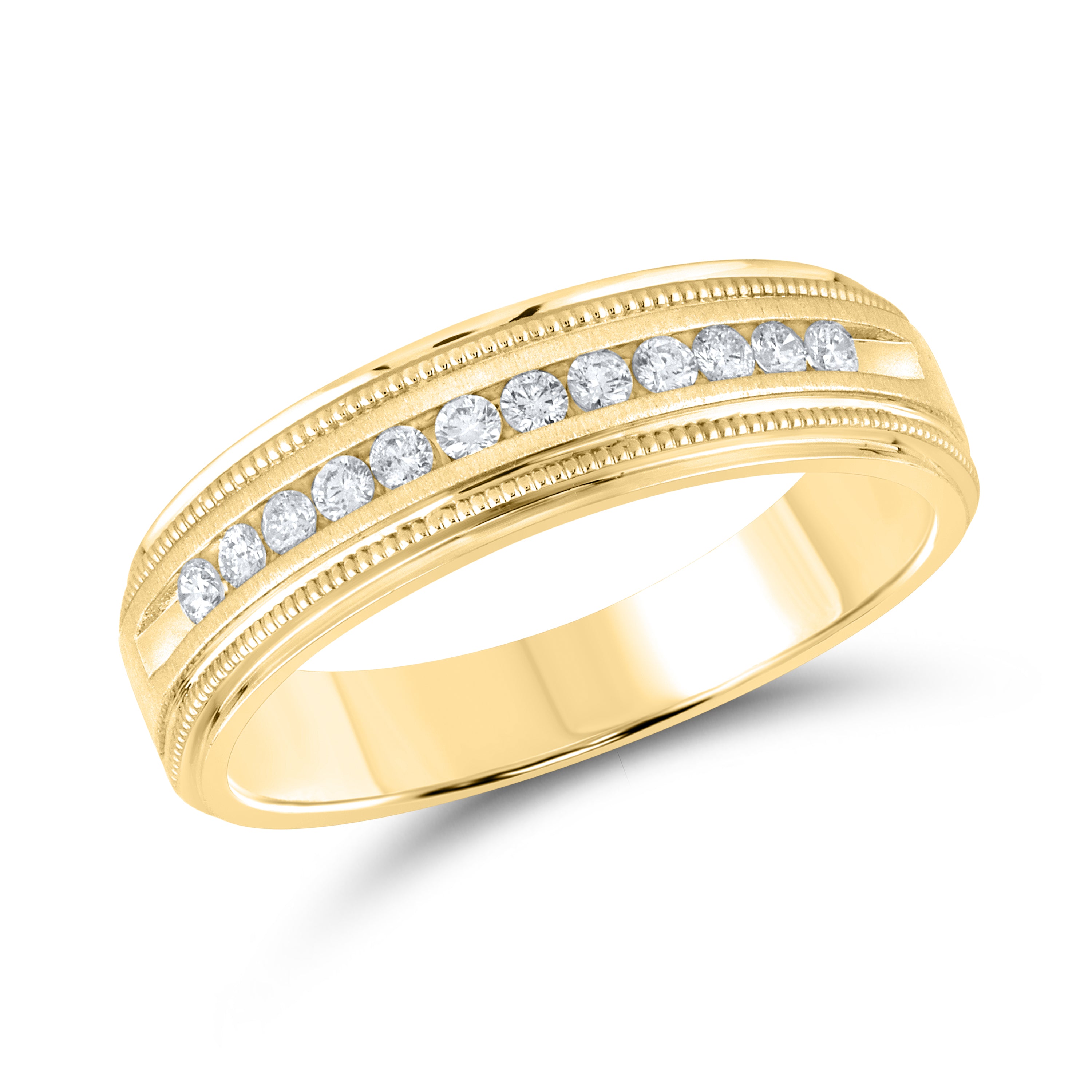 14kt Yellow Gold 0.25 CTW Diamond Men’s Band