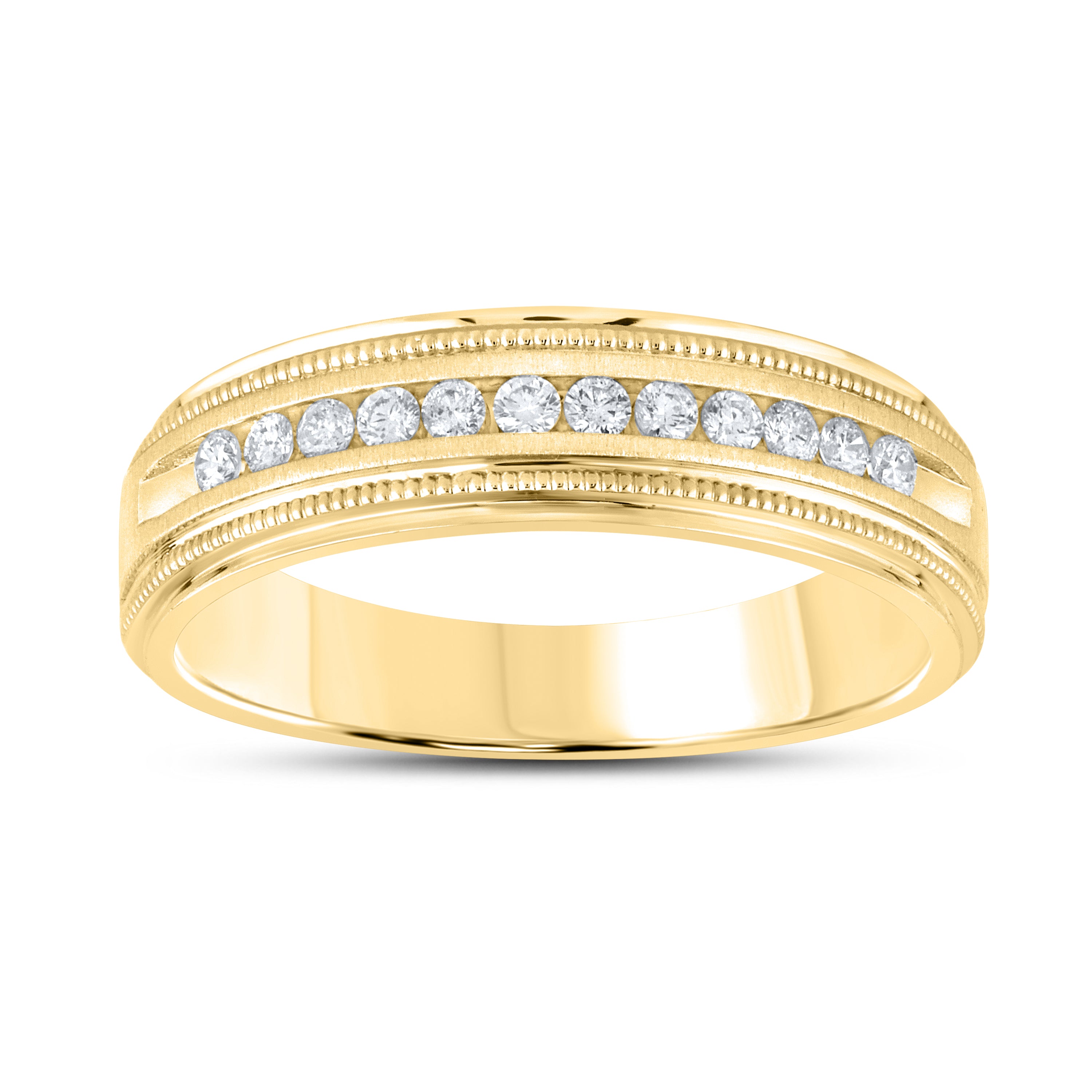 14kt Yellow Gold 0.25 CTW Diamond Men’s Band