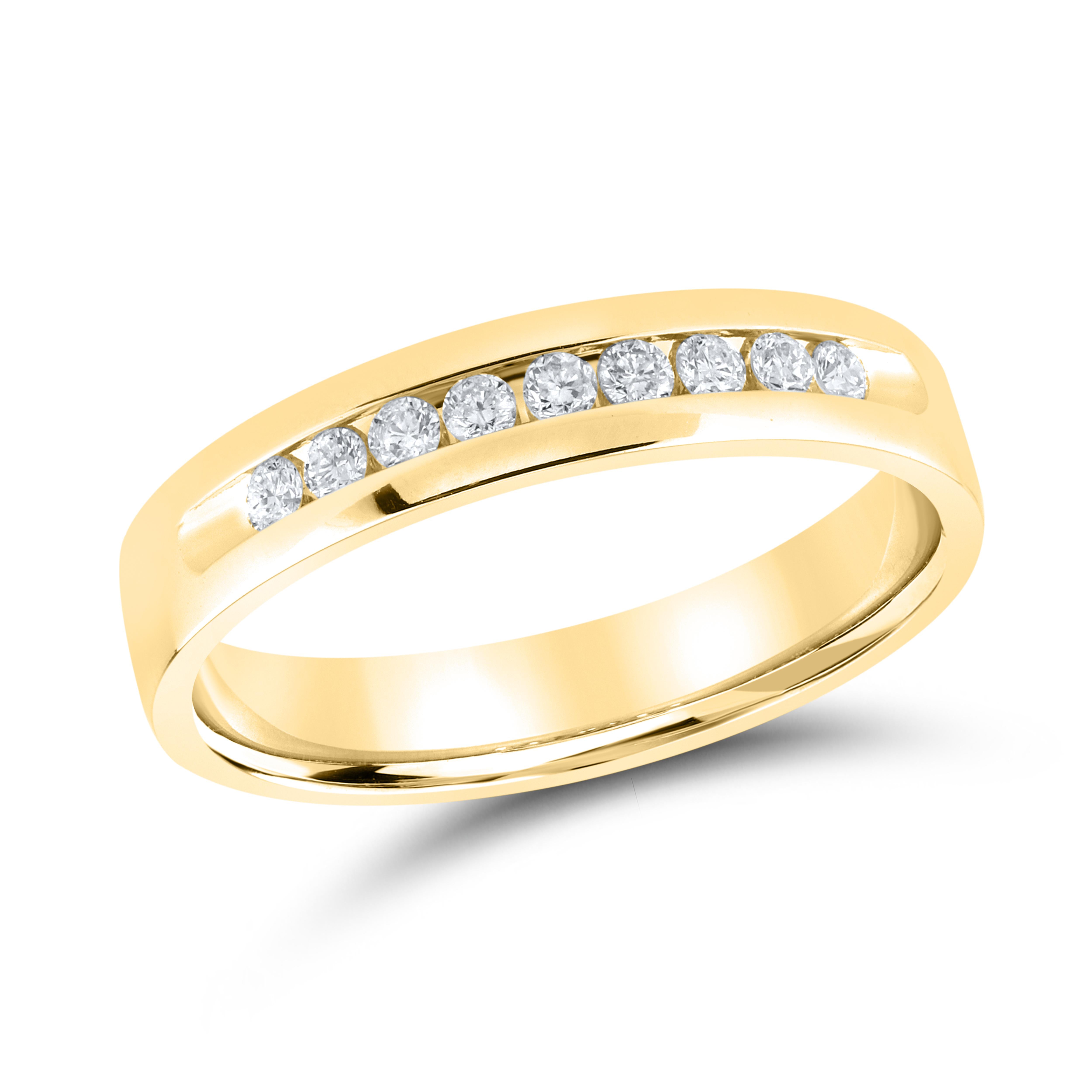 14kt Yellow Gold 0.25 CTW Lab Diamond Men's Band