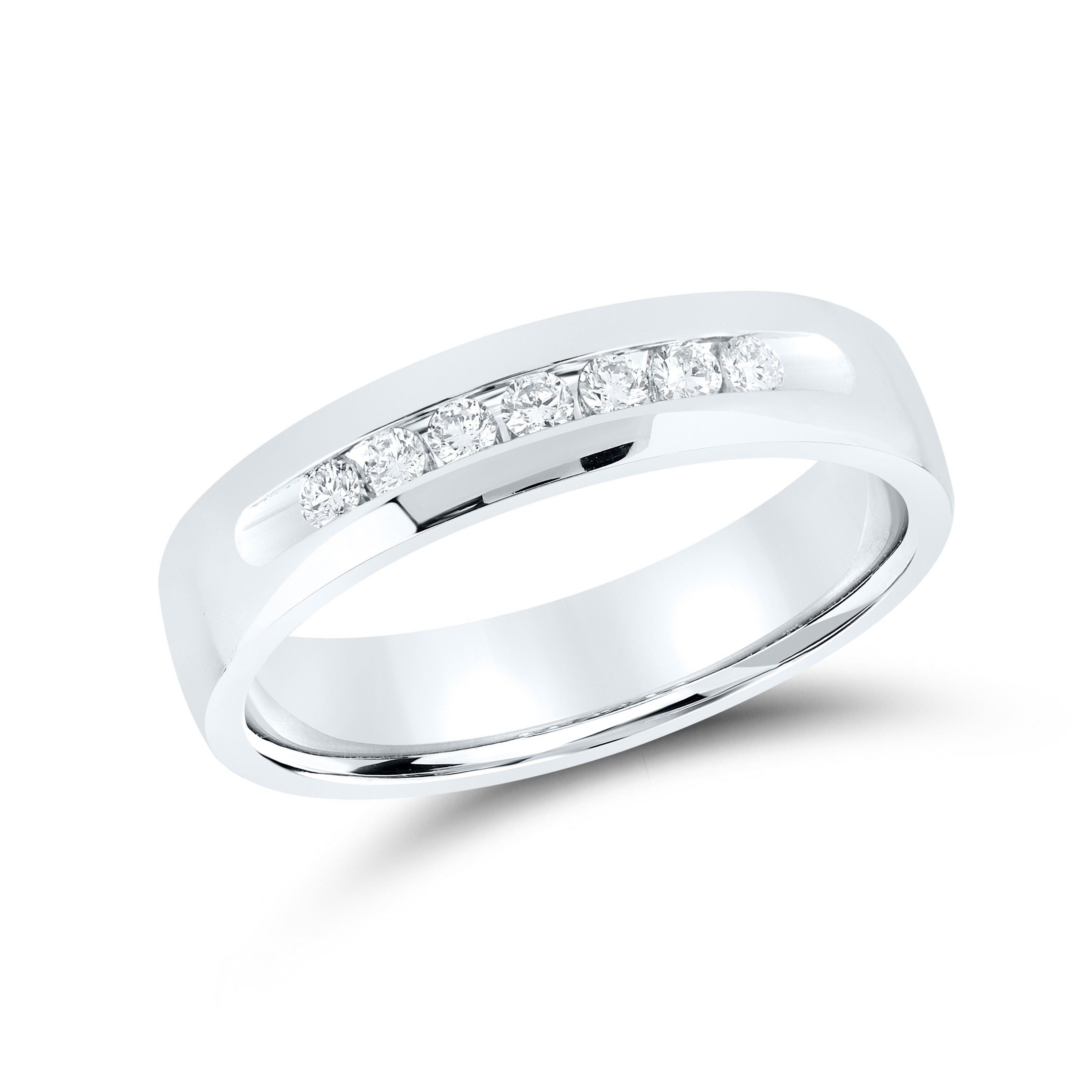 14KT WHITE GOLD 0.24 CTW MEN’S DIAMOND BAND