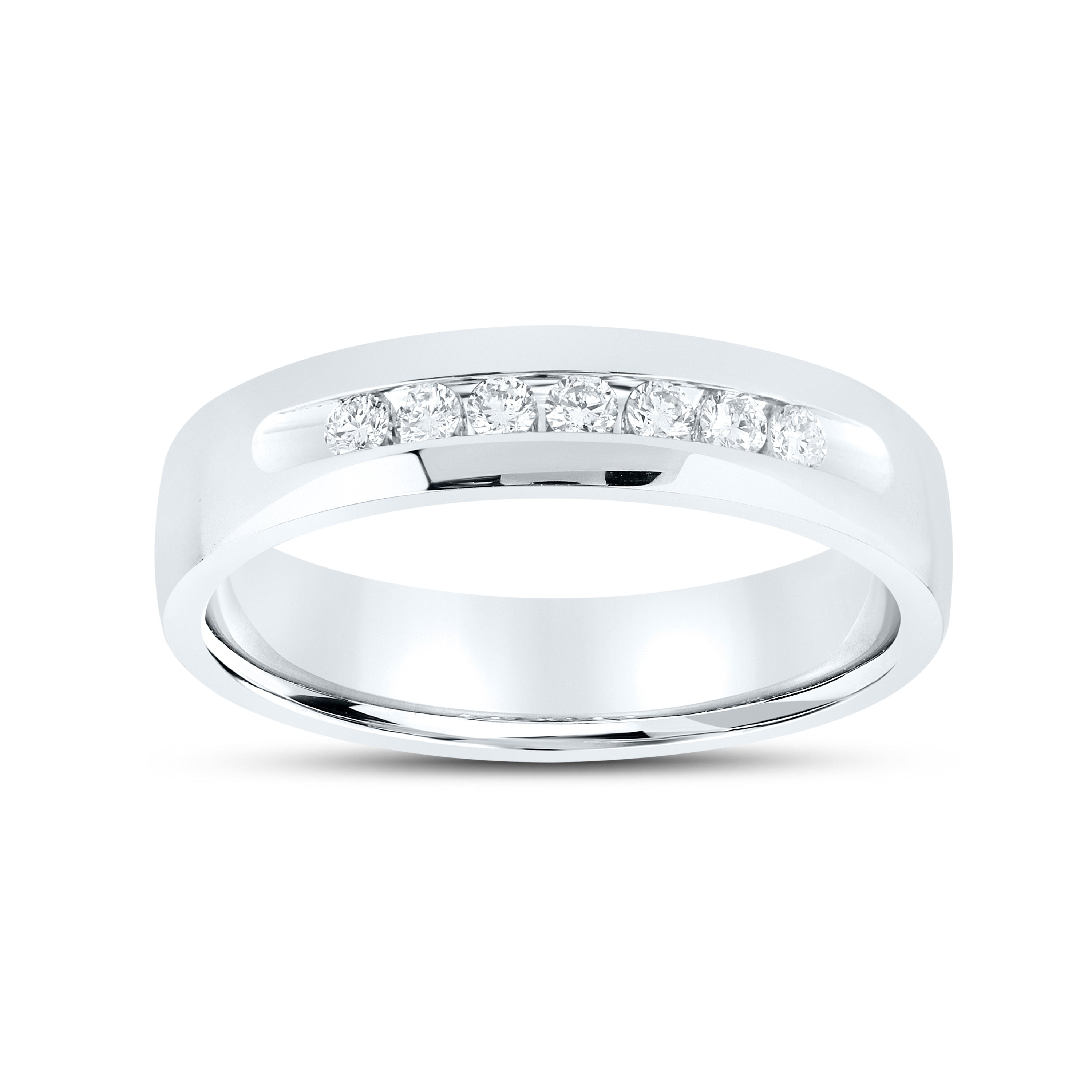 14KT WHITE GOLD 0.24 CTW MEN’S DIAMOND BAND