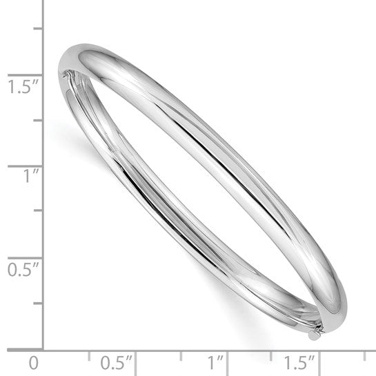 14kt 3/16 White Gold Hinged Baby Bangle