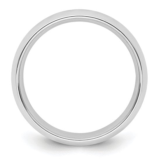 10kt White Gold 8mm Standard Weight Comfort Fit Wedding Band Size 5