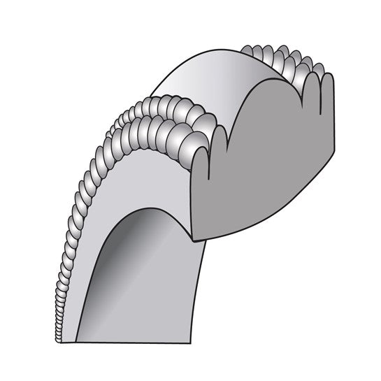 14kt White Gold 7mm Double Milgrain Comfort Fit Wedding Band Size 14