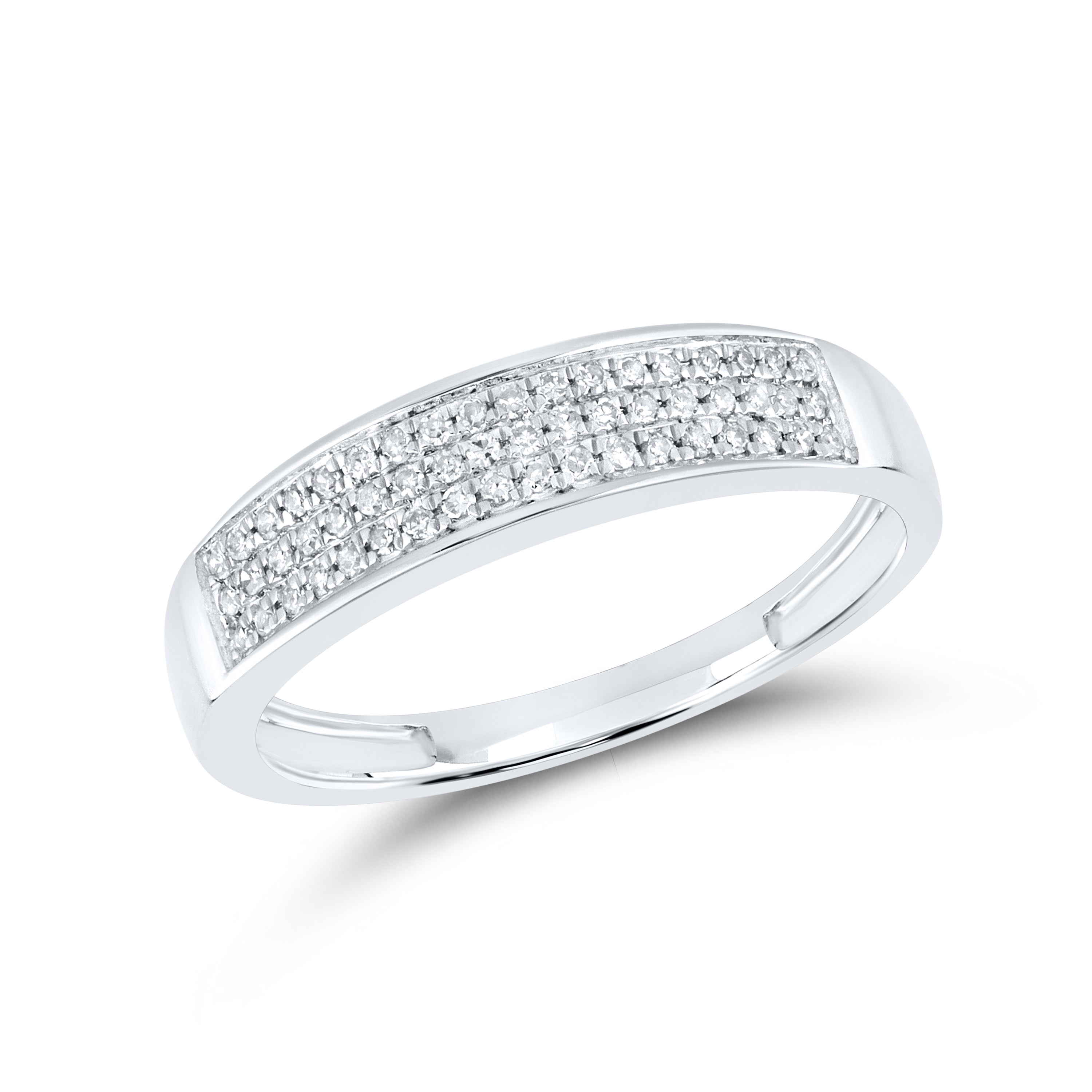 14kt White Gold 0.16 CTW Diamond Wedding Band