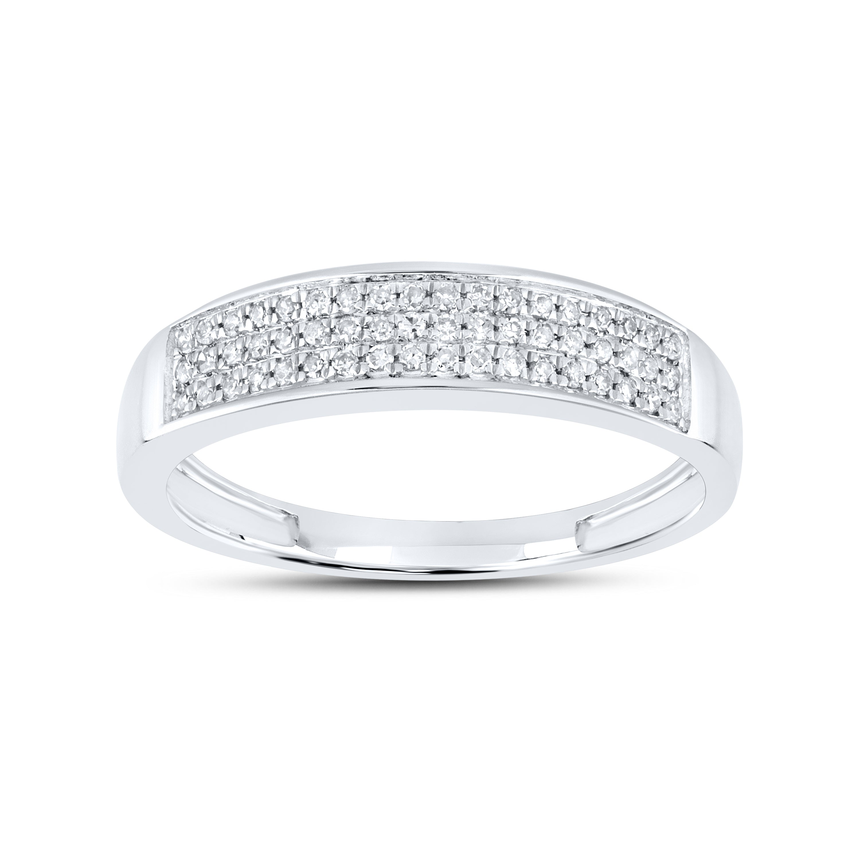 14kt White Gold 0.16 CTW Diamond Wedding Band