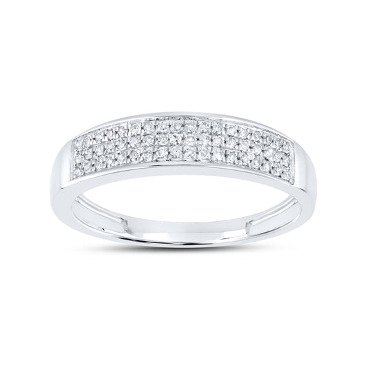 14kt White Gold 0.16 CTW Diamond Wedding Band