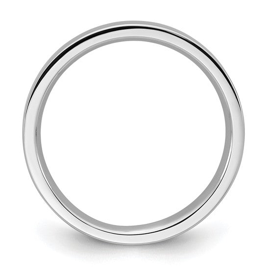 10kt White Gold 3mm Standard Weight Flat Comfort Fit Wedding Band Size 4
