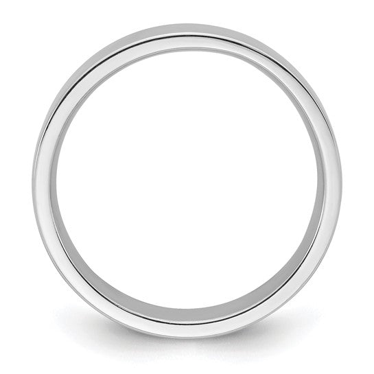 14kt White Gold 5mm Standard Weight Flat Comfort Fit Wedding Band Size 9