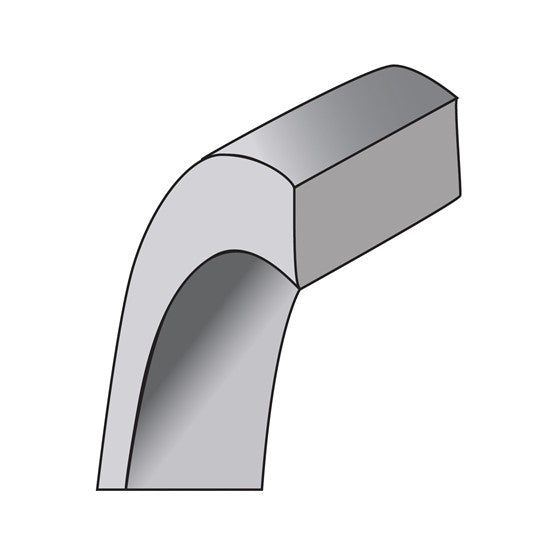 14kt White Gold 8mm Lightweight Flat Wedding Band Size 4.5