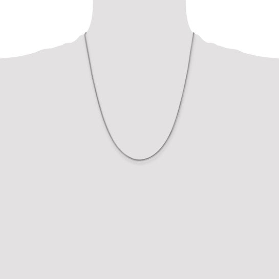 14KT White Gold 22 inch .9mm Franco with Lobster Clasp Chain