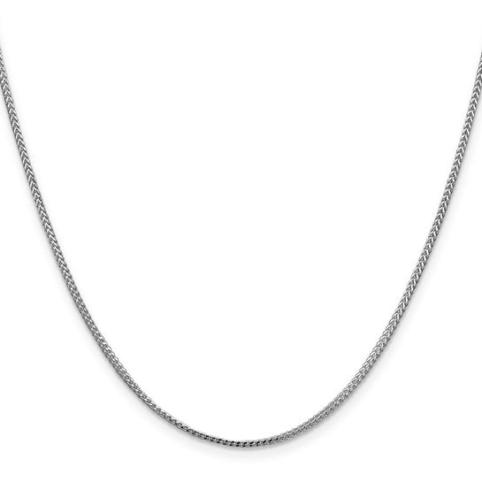 14KT White Gold 16 inch 1mm Franco with Lobster Clasp Chain