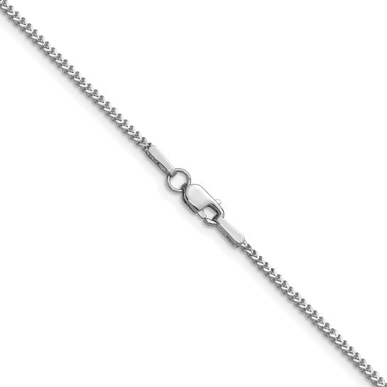 14KT White Gold 16 inch 1mm Franco with Lobster Clasp Chain