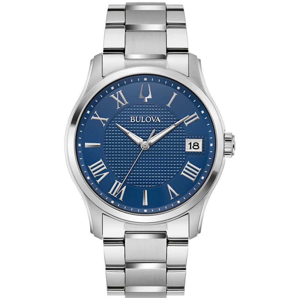 Bulova Men’s 96B386 Chronograph – Stainless Steel Bracelet Blue Dial
