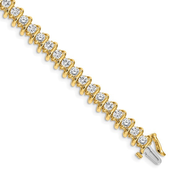 14kt Yellow Gold 3.3mm Diamond Tennis Bracelet Mounting