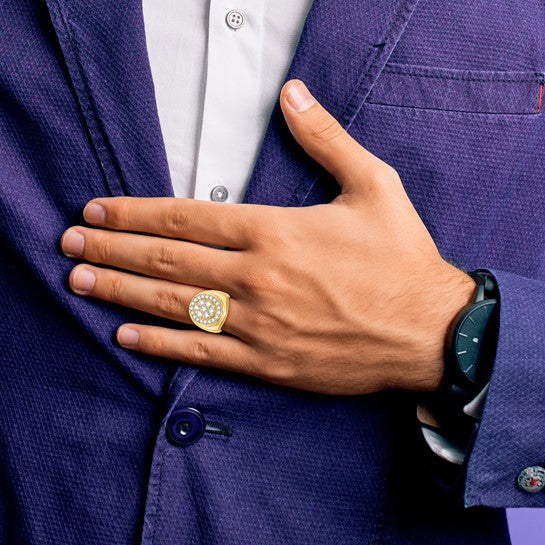 14kt Yellow Gold VS Diamond men's ring