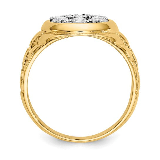 14kt Yellow Gold VS Diamond men's ring