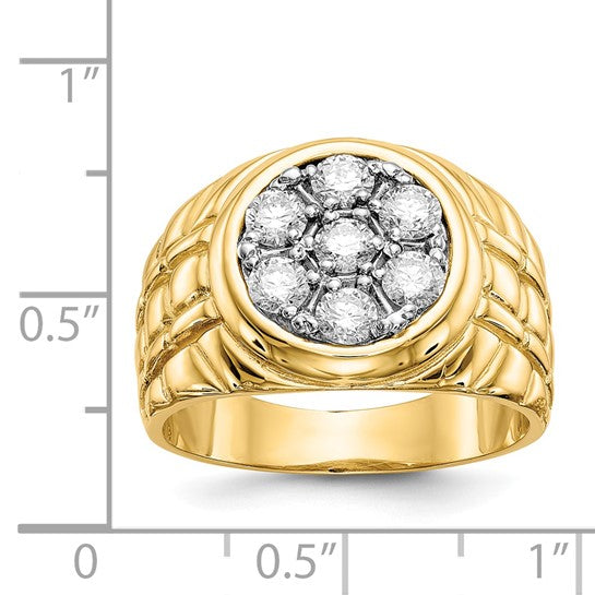 14kt Yellow Gold VS Diamond men's ring