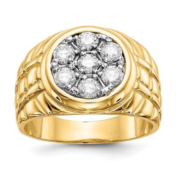 14kt Yellow Gold VS Diamond men's ring