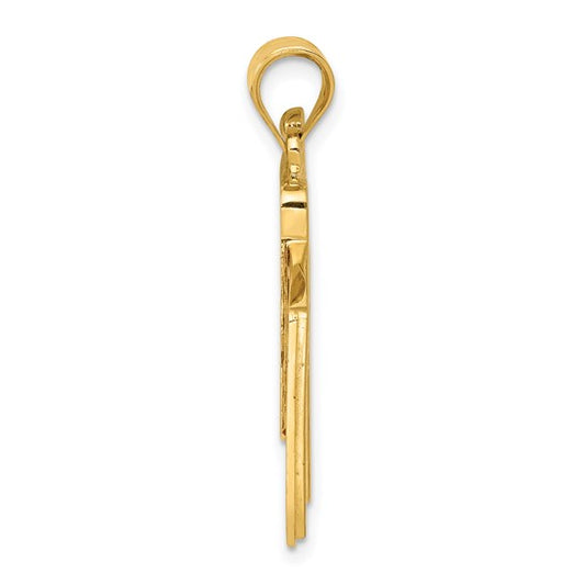14kt Yellow Gold Enameled Flag Pendant