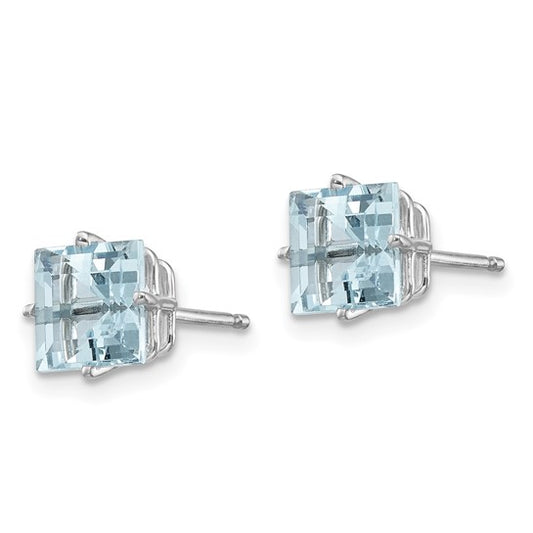 14kt White Gold Aquamarine Earrings