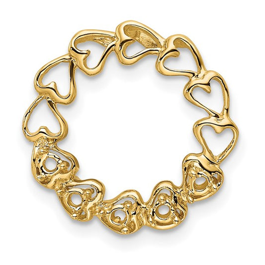 14kt Yellow Gold 5 Genuine Stone Family Pendant